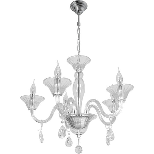 Lámpara de Techo ROSALINA 3xE14 Transparente Lumit - 60 cm | Interlusa · Ref. 001650549