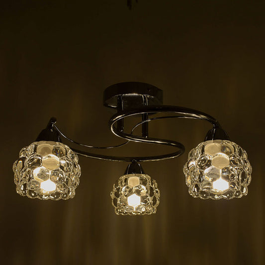 Plafón TULIPA GLASS 45 cm 3xE14 40W Cromo Lumit - imagen 2 | Interlusa