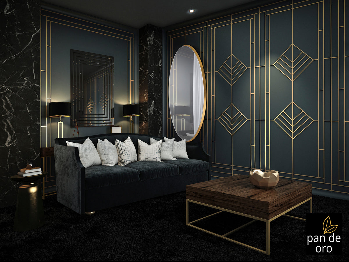 Espejo Ovalado Aries 80x170 cm Pan de Oro Schuller en ambiente decorado | Schuller