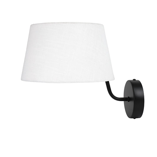 Aplique de Pared MARIZA 29.5 cm E14 14W Negro con Pantalla Beige Lumit - imagen 2 | Interlusa