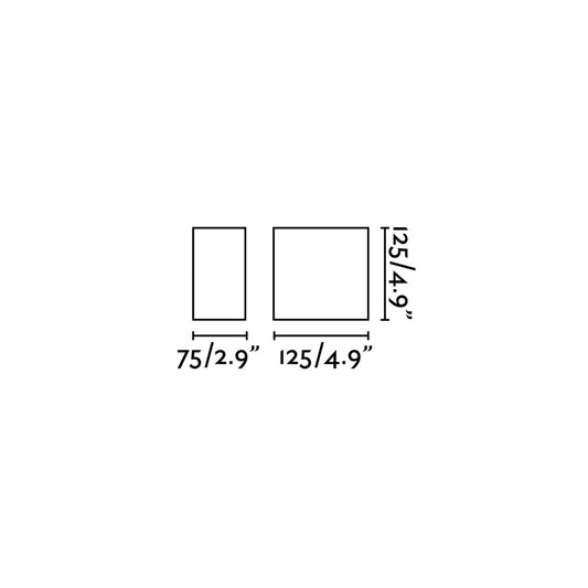 Plano con medidas de Aplique de Pared OSLO Blanco Mate 12,5 cm G9 6W FARO
