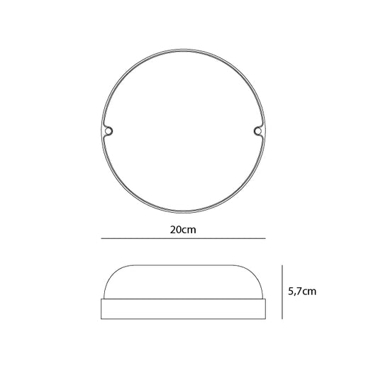 Aplique Kasai fabricado en Polipropileno blanco, ideal para exterior