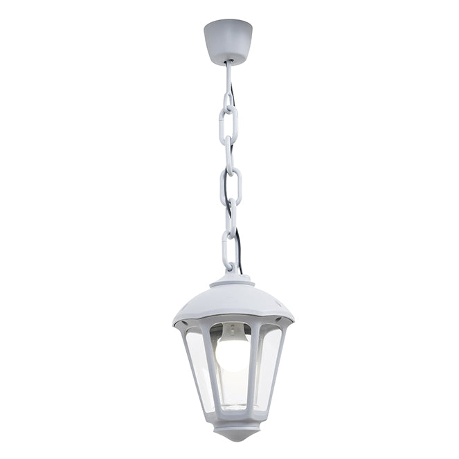 Colgante GIAMPY 1xE27 IP55 L.21xAn.21xAl.75cm resina negra - Blanco | Interlusa · Ref. H21.125.000.WXE27