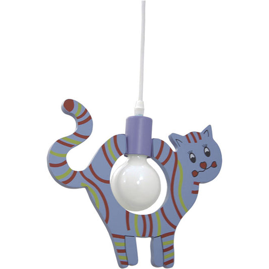 Colgante Infantil JARDIM E27 Lumit - 4,5 cm, Azul | Interlusa · Ref. MDG356