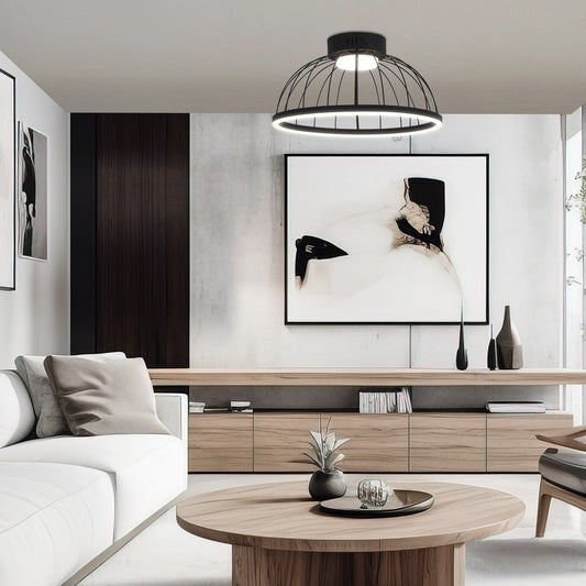Plafón Moderno LED Tilda NEGRO – vista 2 · Ref. 11460