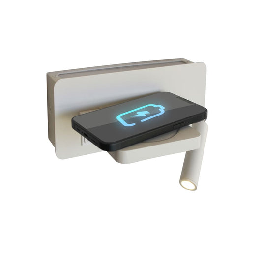 Aplique LED Rob 5W+3W con USB y Cargador Wireless CristalRecord - imagen 2 | CristalRecord
