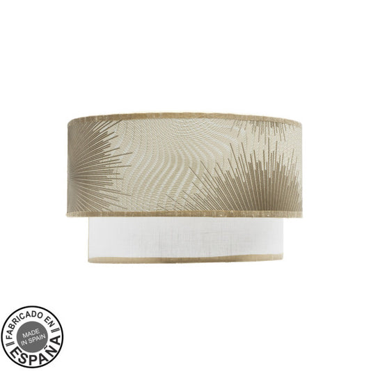 Aplique de Pared Nepal 1xE27 Blanco y Oro 30 cm Fabrilamp - vista principal | Fabrilamp / Abrila · Ref. 227861001