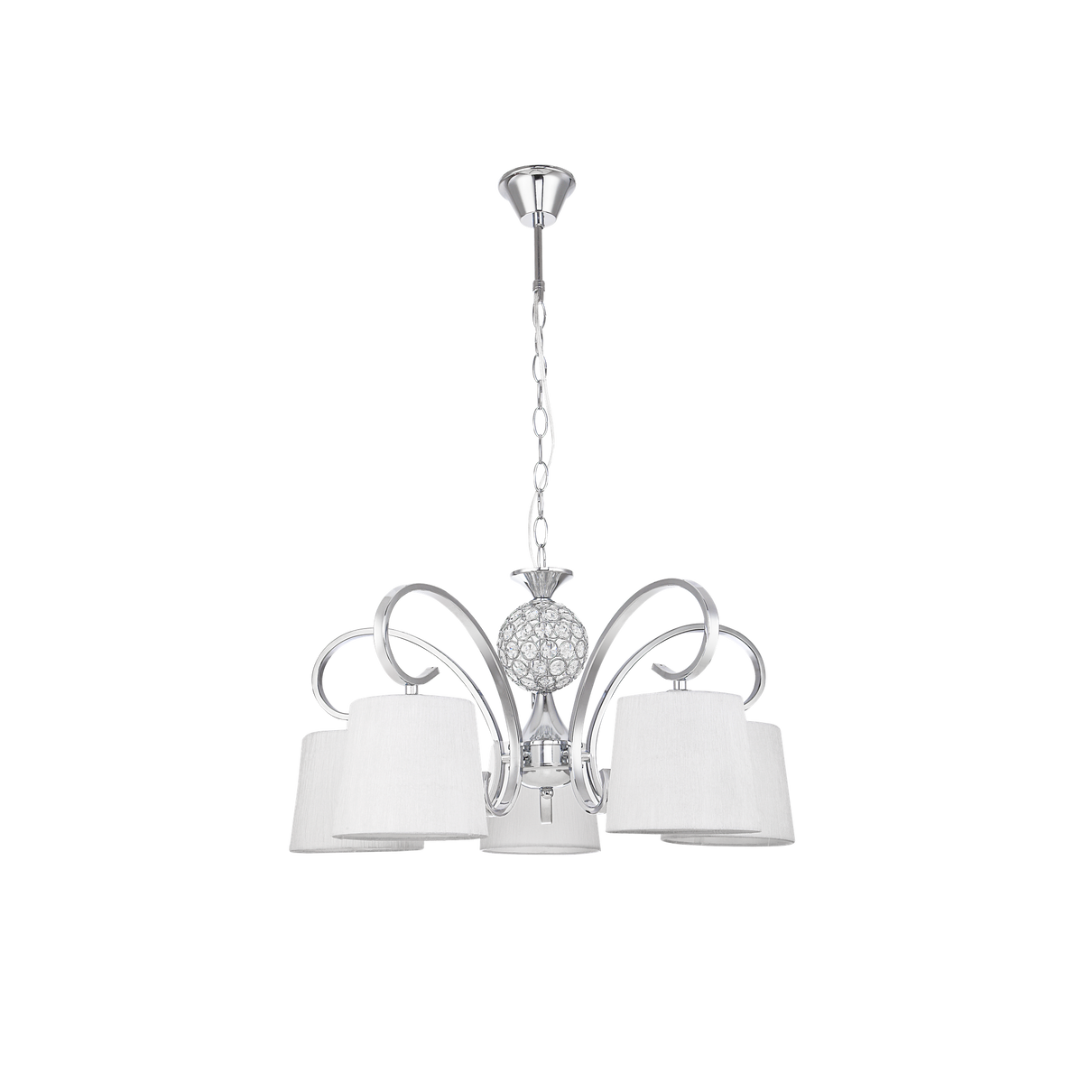 Lámpara Clásica Bogota Cromo / Blanco – vista principal · Ref. 201555020