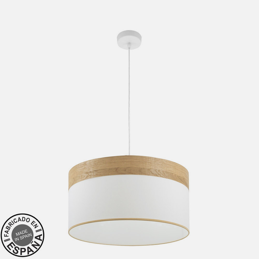Pantalla Textil Cloe Blanco/Madera Clara – vista 2 · Ref. 175495085