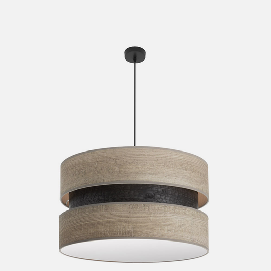 Pantalla Textil Colet Negro / Madera Gris – vista 2 · Ref. 175696083
