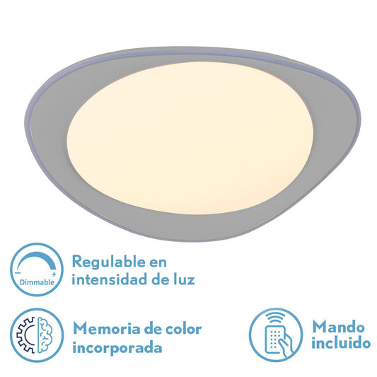 Plafón Moderno LED Daire Blanco / Gris – vista 2 · Ref. 159685028