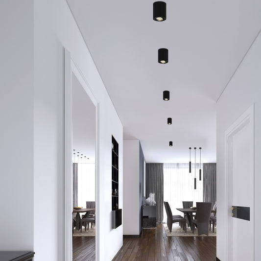 Downlight negro GU10 AJP/Alemar SILOS (Ref. 11261) - Medidas. Iluminación interior, fácil instalación. lozguru.com