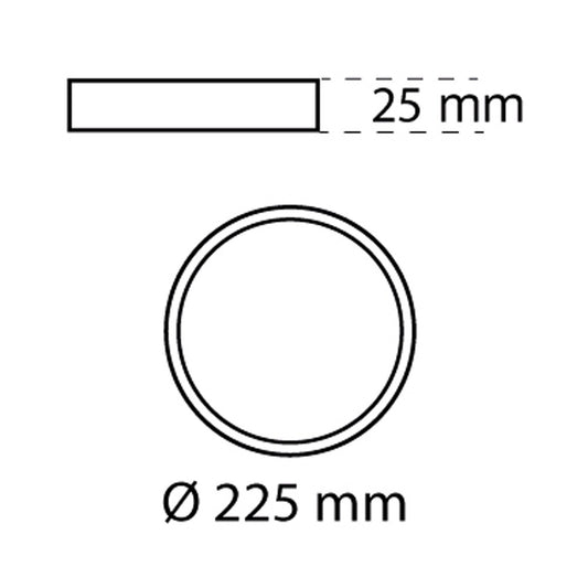 Downlight de Superficie LED Kaju 30W 4200K Ø225 mm Gris CristalRecord - imagen 2 | CristalRecord