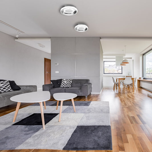 Plafón Moderno LED Elma Cromo – vista 2 · Ref. 178582020