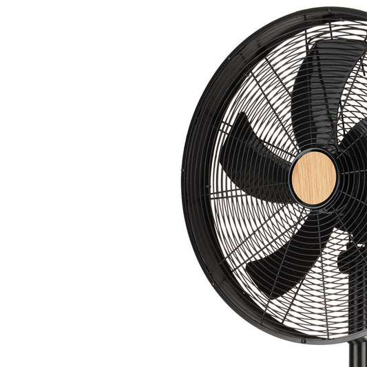 Ventilador de Pie Falcon Negro/Haya – vista 2 · Ref. 210641088