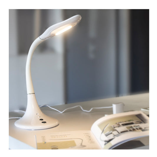 Flexo LED de Escritorio Sedan 10W Blanco Táctil CristalRecord - imagen 2 | CristalRecord