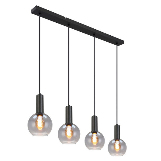 Lámpara Colgante Moderna Nedas 4 Luces E27 Cristal Ahumado CristalRecord - imagen 2 | CristalRecord