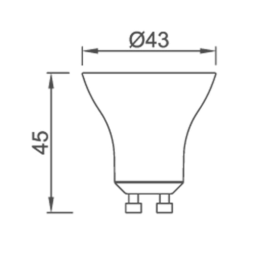 Bombilla LED GU10 8W 750 lm 3000K 45 mm Cerámica Blanca CristalRecord - imagen 2 | CristalRecord