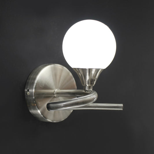 Aplique de Pared Lotto 1 Luz Níquel Satinado con Bola de Cristal CristalRecord - imagen 2 | CristalRecord