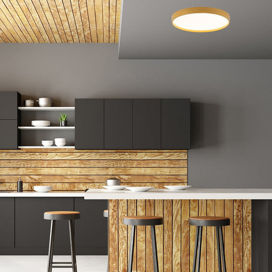 Plafón de Techo LED Panam 46W 3CCT Dimmable Blanco y Madera CristalRecord - imagen 2 | CristalRecord