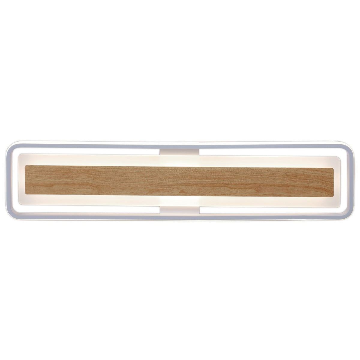 Plafón LED Volano 80 cm Blanco y Madera 80W Alemar - vista principal | AJP / Alemar