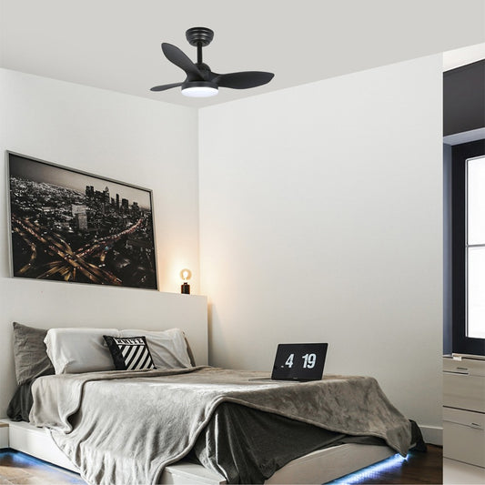 Ventilador de Techo Stel Mini S 80 cm LED 20W 2200 lm CCT Negro CristalRecord - imagen 2 | CristalRecord