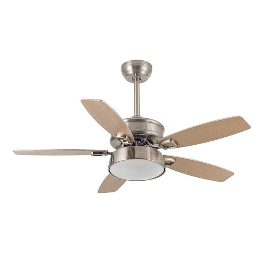 Ventilador de Techo con Luz BRAW 107 cm Níquel y Aspas Haya Fabrilamp - imagen 2 | Fabrilamp / Abrila