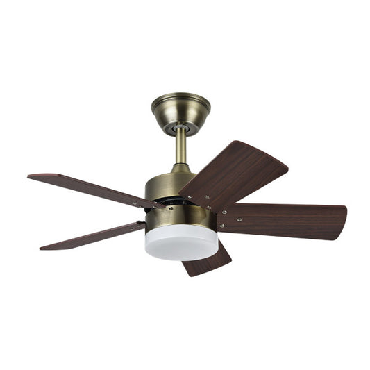 Ventilador de Techo con Luz Marta 76 cm Cuero Aspas Cerezo Nogal Fabrilamp - imagen 2 | Fabrilamp / Abrila