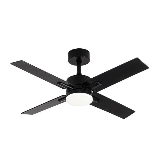 Ventilador Talco fabricado en metal color negro y aspas MDF