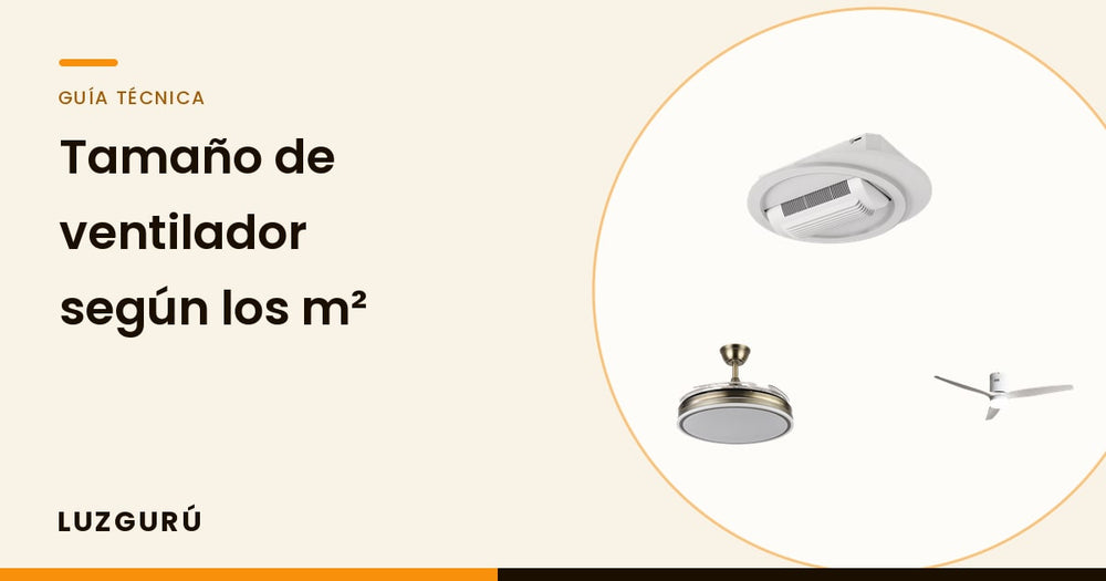 Tamaño de ventilador de techo según los m². Fotos de producto: Ventilador de Techo con Plafón LED Camaleón, Ventilador de…