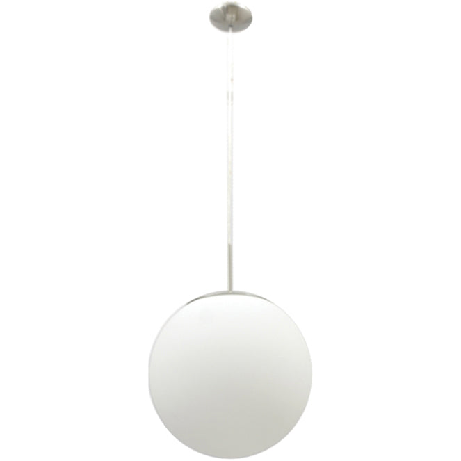Lámpara Colgante Global 20 cm Níquel y Blanco Interlusa - vista principal | Interlusa