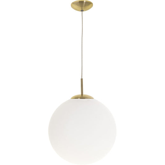 Lámpara Colgante Global 25 cm Oro y Blanco Altura Regulable Interlusa - vista principal | Interlusa