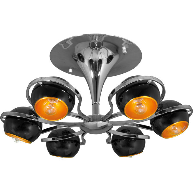 Plafón de Techo Chiara 60 cm Vintage Negro y Oro Interlusa - vista principal | Interlusa