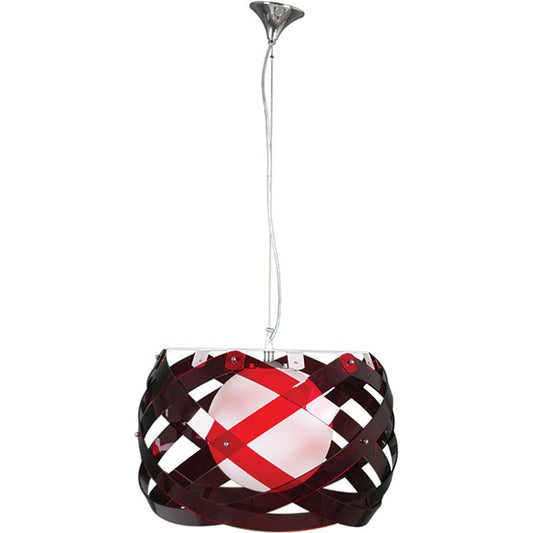 Lámpara Colgante Acuario 53 cm Rojo y Blanco Altura Regulable LUMIT Interlusa - vista principal | Interlusa