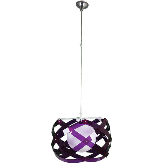 Lámpara Colgante Acuario Mediana 53 cm Lila y Blanco Interlusa - vista principal | Interlusa