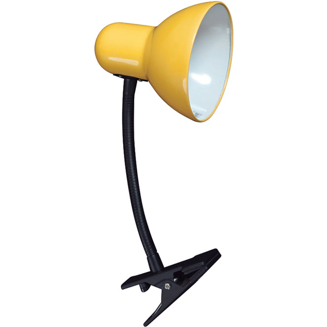 Flexo de Sobremesa CLIP 27 cm E27 60W Amarillo Lumit - vista principal | Interlusa