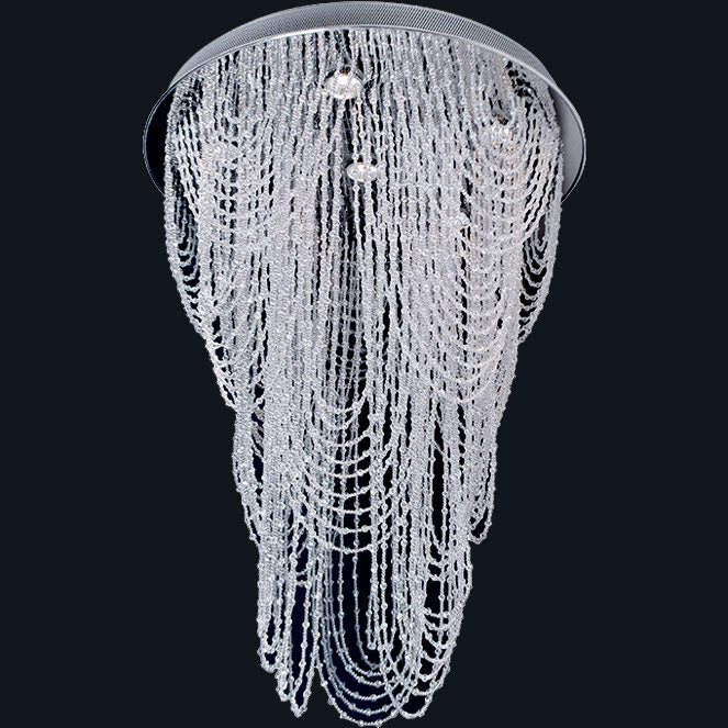 Lámpara de Techo de Cristal Luisa 90 cm Cromo Interlusa - vista principal | Interlusa