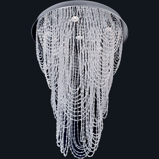 Lámpara de Techo de Cristal Luisa 90 cm Cromo Interlusa - vista principal | Interlusa