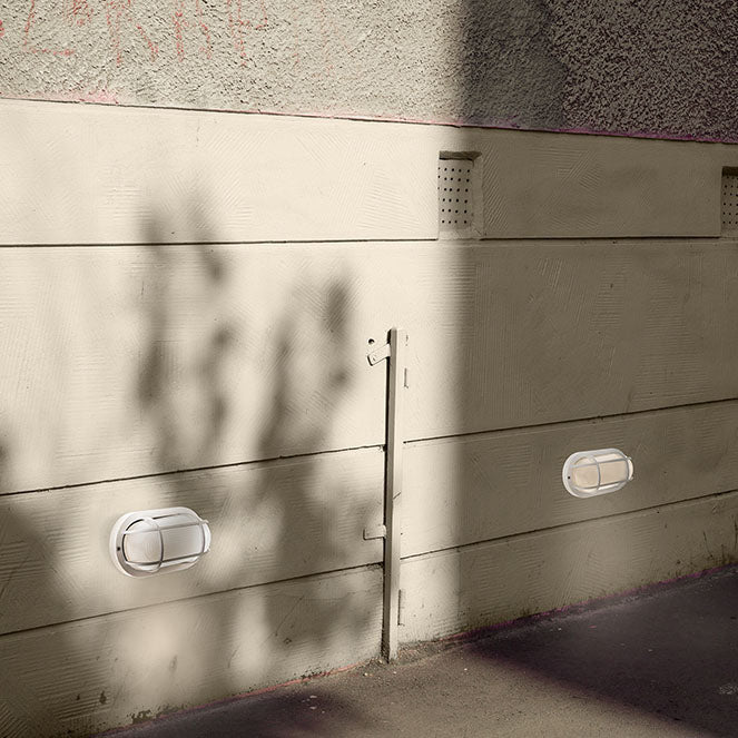 Aplique Exterior CAIA IP44 E27 Blanco Policarbonato Lumit - imagen 2 | Interlusa