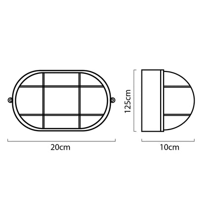 Aplique Exterior CAIA IP44 E27 Blanco Policarbonato Lumit - imagen 3 | Interlusa