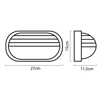 Aplique de Exterior CAIMA Grande 27 cm Blanco IP44 Lumit - imagen 2 | Interlusa