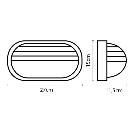 Aplique de Exterior CAIMA Grande 27 cm Blanco IP44 Lumit - imagen 2 | Interlusa