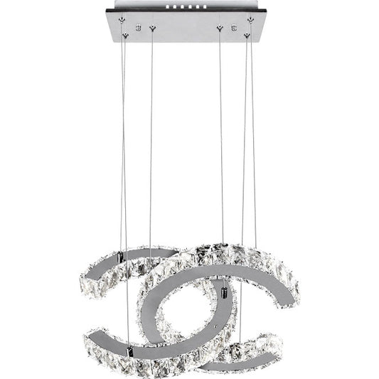 Lámpara Colgante LED ARGON 48W Cristal Transparente Interlusa - vista principal | Interlusa