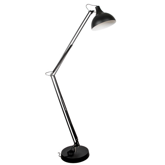Flexo de Pie Articulado ANTIGONA XL Altura Regulable Negro Lumit - vista principal | Interlusa