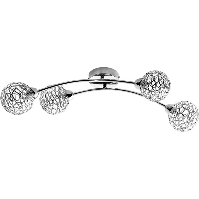 Plafón Moderno KRIPTON 4xG9 Máx. Lumit - 16 cm, Cromo | Interlusa · Ref. 063794020
