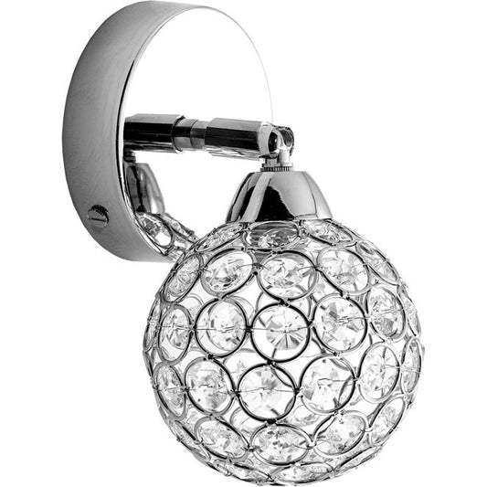 Aplique de Pared KEGAN 19 cm Cromo y Cristal LUMIT Interlusa - vista principal | Interlusa