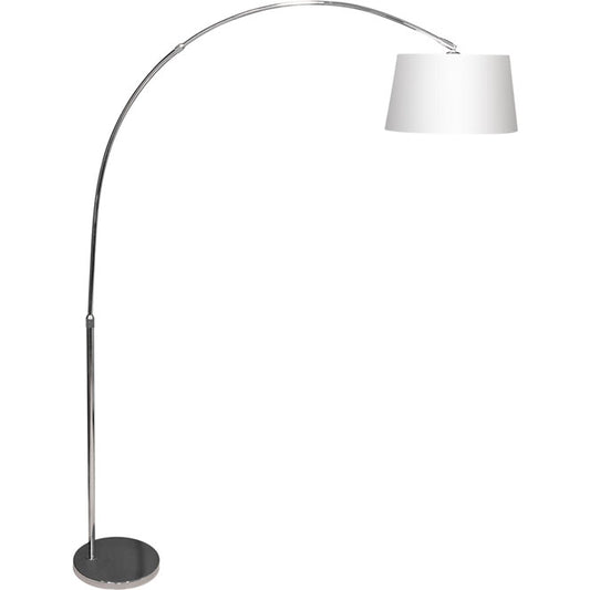 Lámpara de Pie Antonella 170 cm Altura Regulable Blanco y Cromo Interlusa - vista principal | Interlusa · Ref. 065840101