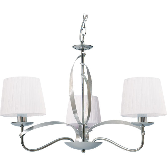 Lámpara de Techo Detroit 60 cm Altura Regulable Cromo y Blanco Lumit - vista principal | Interlusa