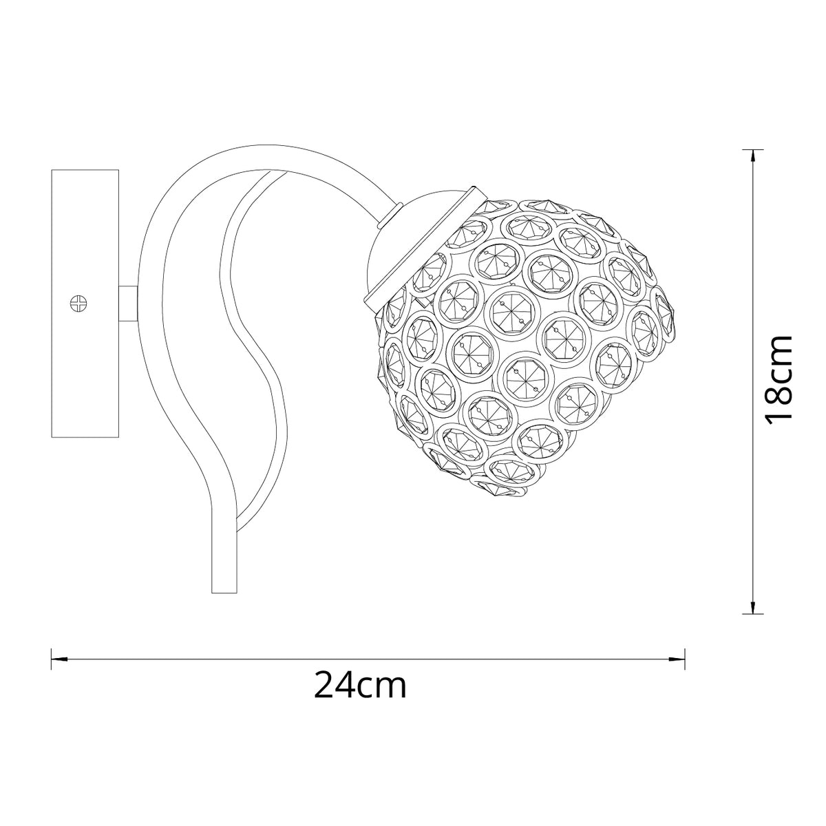 Aplique de Pared Balbina 1xE27 Acabado Cuero Interlusa - imagen 3 | Interlusa