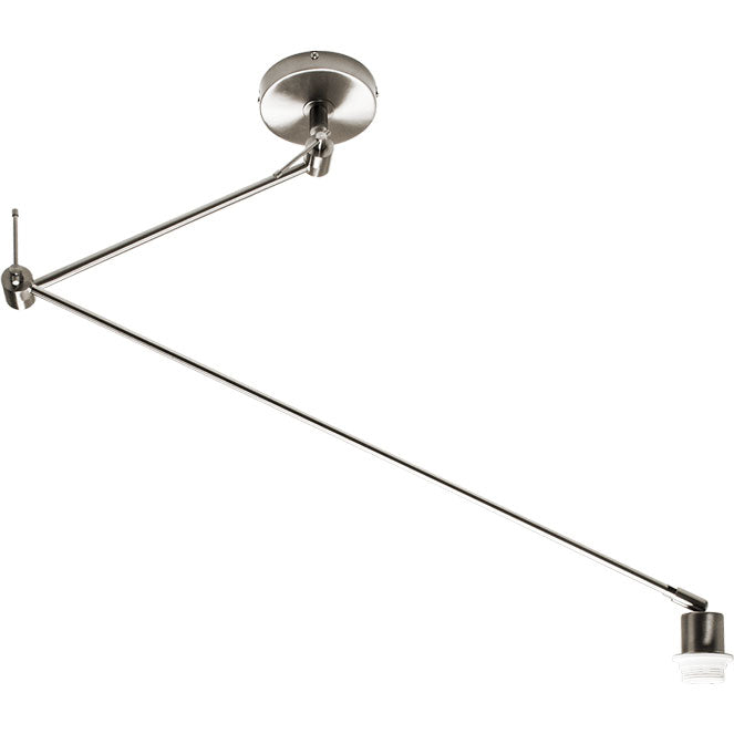 Lámpara de Techo HAIA brazo articulado sin pantalla 1xE27 L.13xAn.90xAl.Reg.cm - Niquel | Interlusa · Ref. 083791003